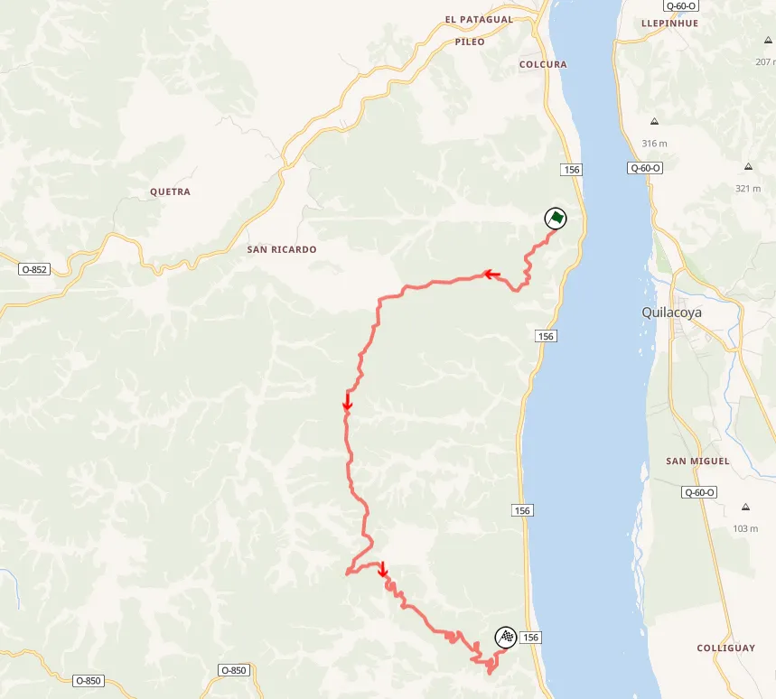 mapa tramo pelun 2026